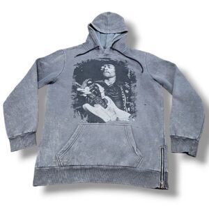 American Stitch Sweatshirt Size Medium Jimmy Hendrix Hoodie Grungy Graphic Print